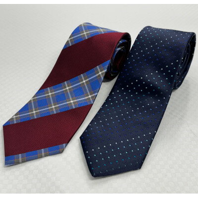 【数量限定】桐生織シルクネクタイ2本セット い【1593531】