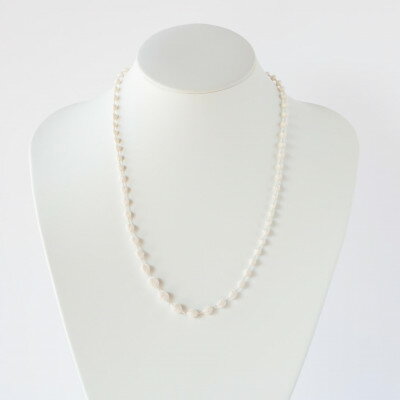 【ふるさと納税】刺繍ネックレス　スフィアプラス60(アイボリーシルバー)【1630342】 サムネイル3