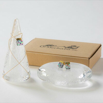 【ふるさと納税】プリズムガラスのネックレスと耳飾り2点セット【1499453】 サムネイル3