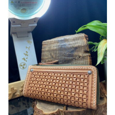 L字ファスナー・ロングウォレット(アンダーカットバスケット柄)【1402843】