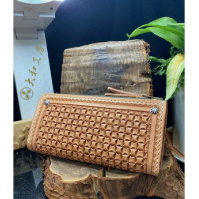 【ふるさと納税】L字ファスナー・ロングウォレット(アンダーカットバスケット柄)【1402843】 サムネイル2