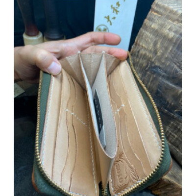 【ふるさと納税】L字ファスナー・ロングウォレット(アンダーカットバスケット柄)【1402843】 サムネイル3