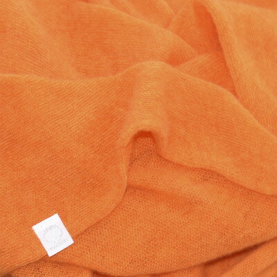 【ふるさと納税】【 OTA KNIT 】ふわふわガーゼ ファーカシミヤ ショール(オレンジ)【1546519】 サムネイル3