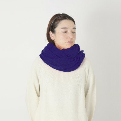 【ふるさと納税】【 OTA KNIT 】ふわふわガーゼ ファーカシミヤ ショール(ネイビー)【1568331】 サムネイル2