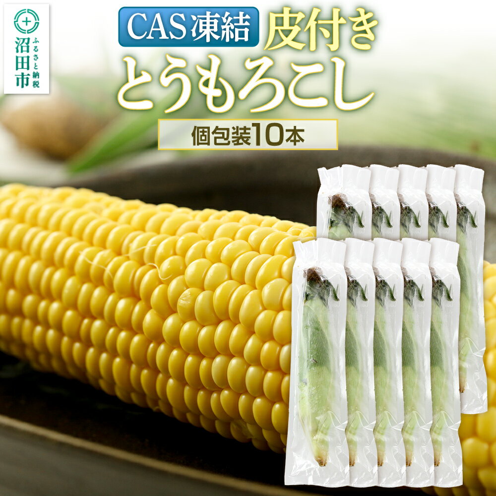 CAS印 利根沼田産 皮付き とうもろこし 10本 株式会社沼田魚菜市場仲卸