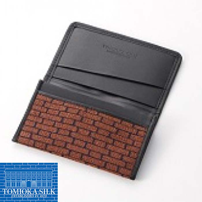 【ふるさと納税】《高級純国産 富岡シルク100％》 お召し織 名刺入れ（古典・麻の葉柄）＜パープル×ブラック＞ 富岡産 シルク 名刺入れ パープル 紫 ブラック 黒 麻の葉 絹織物 絹 国産 贈り物 ギフト F21E-342 サムネイル3