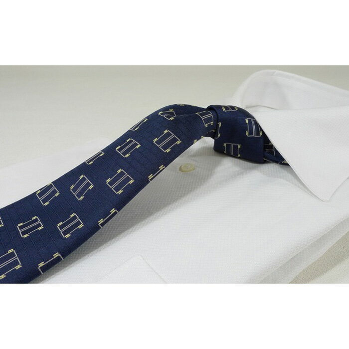 【ふるさと納税】《高級国産シルク100%》 富岡製糸場モチーフネクタイ「Brick」コン F20E-107 サムネイル2