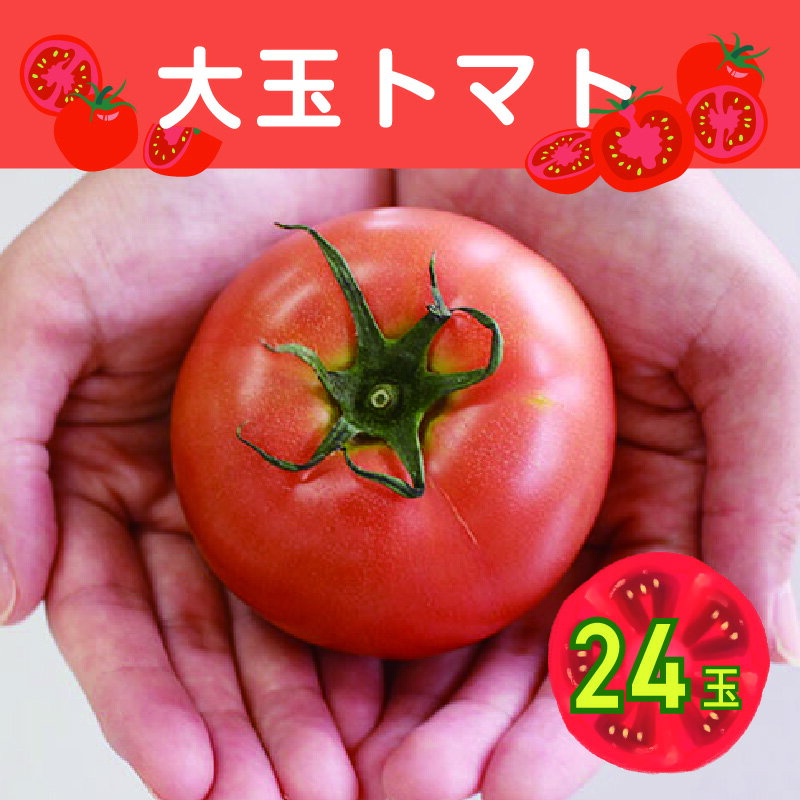 【34】大玉トマト 24玉 [商品発送:3～5月頃]