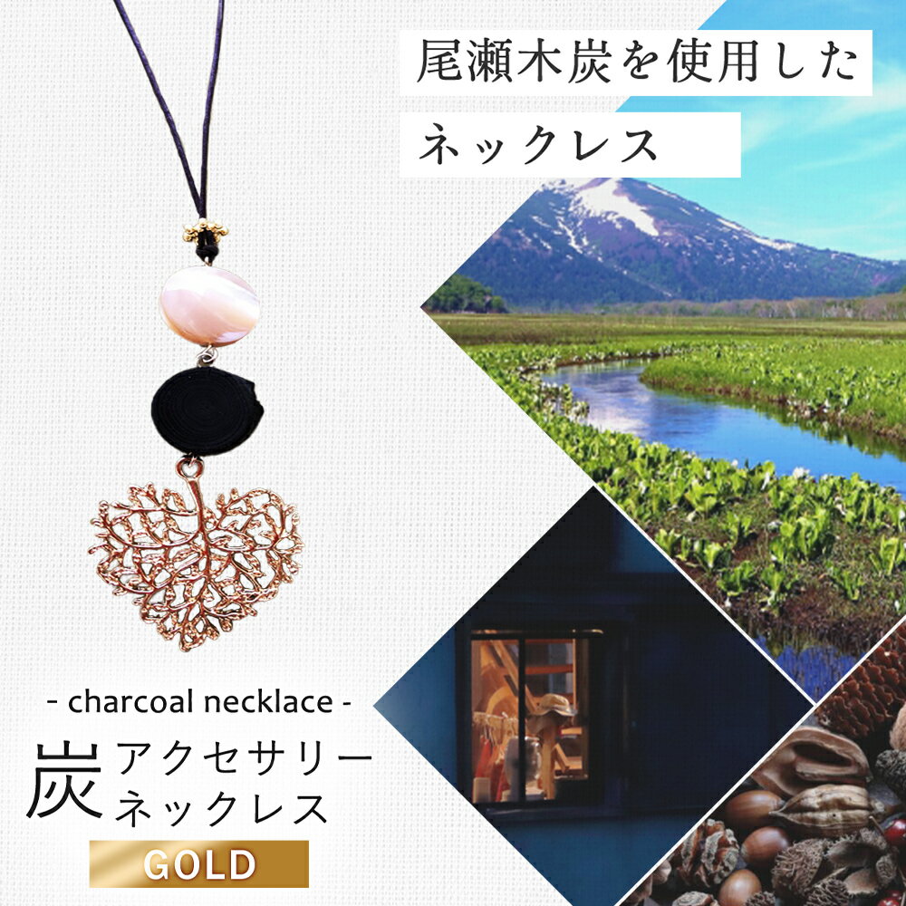 【ふるさと納税】 炭アクセサリー ネックレス (金色) アクセサリー 炭 小物 群馬県 片品村 サムネイル2
