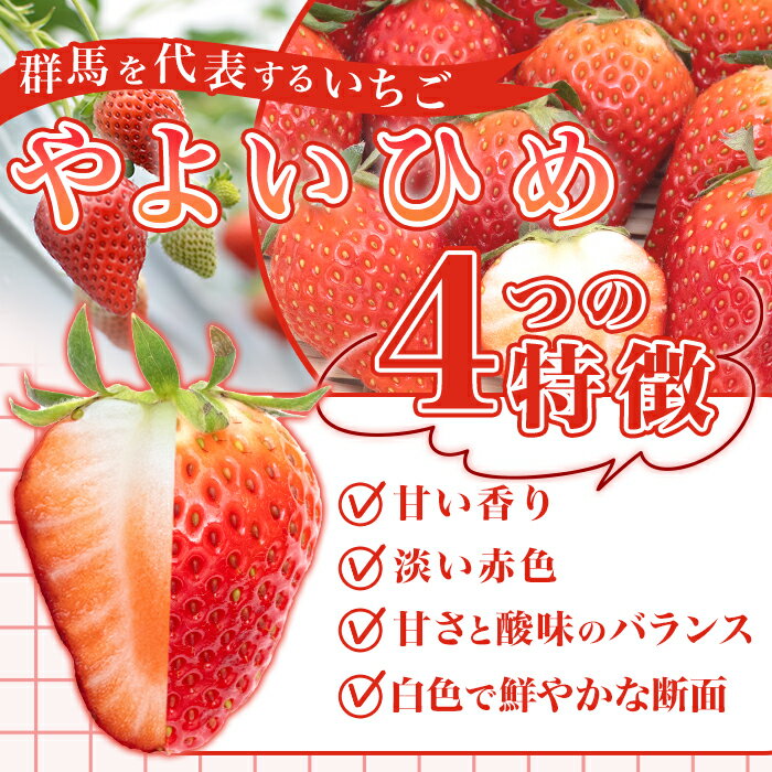 【ふるさと納税】群馬県やよいひめ（いちご）約400g～1,600g【3年連続金賞受賞！】※2025年12月～2026年5月にて順次発送予定 サムネイル3