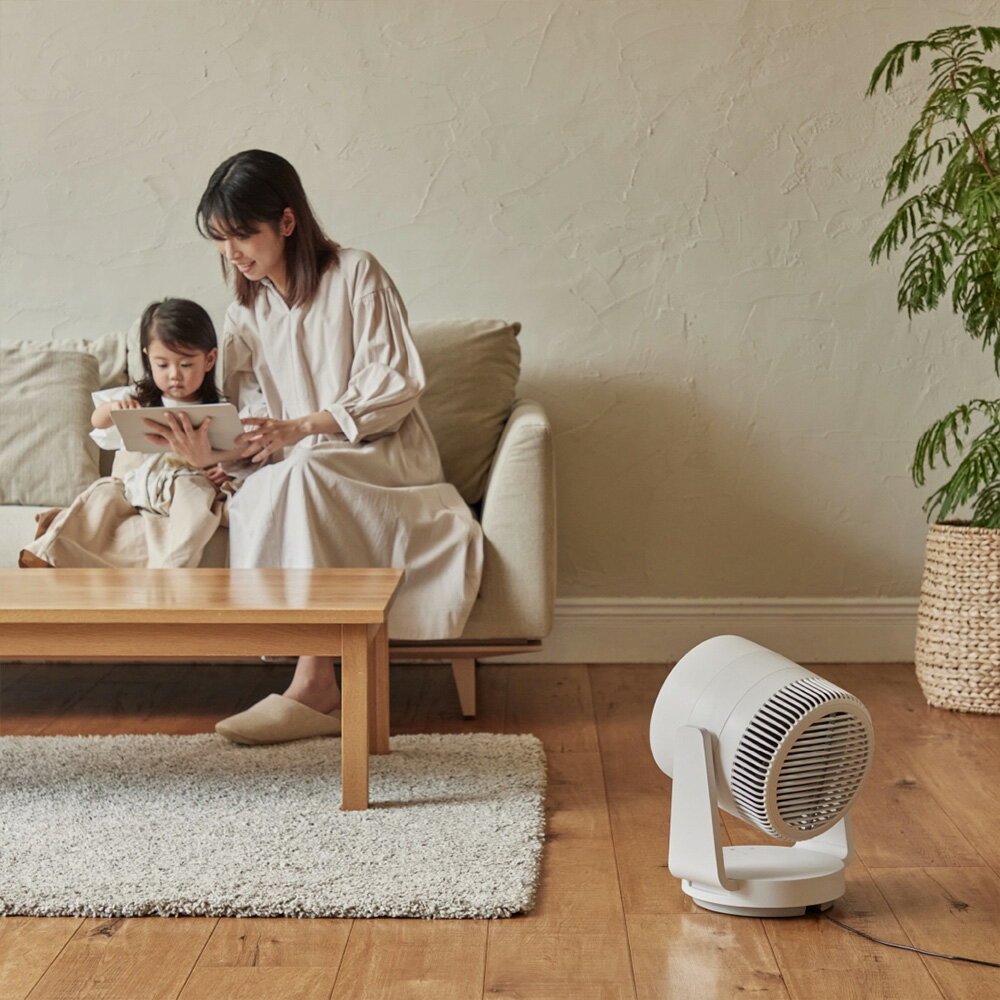 【ふるさと納税】リズム 大風量2重反転ファン搭載サーキュレーター Silky Wind Circulator ライトグレー　【11100-1822】 サムネイル3
