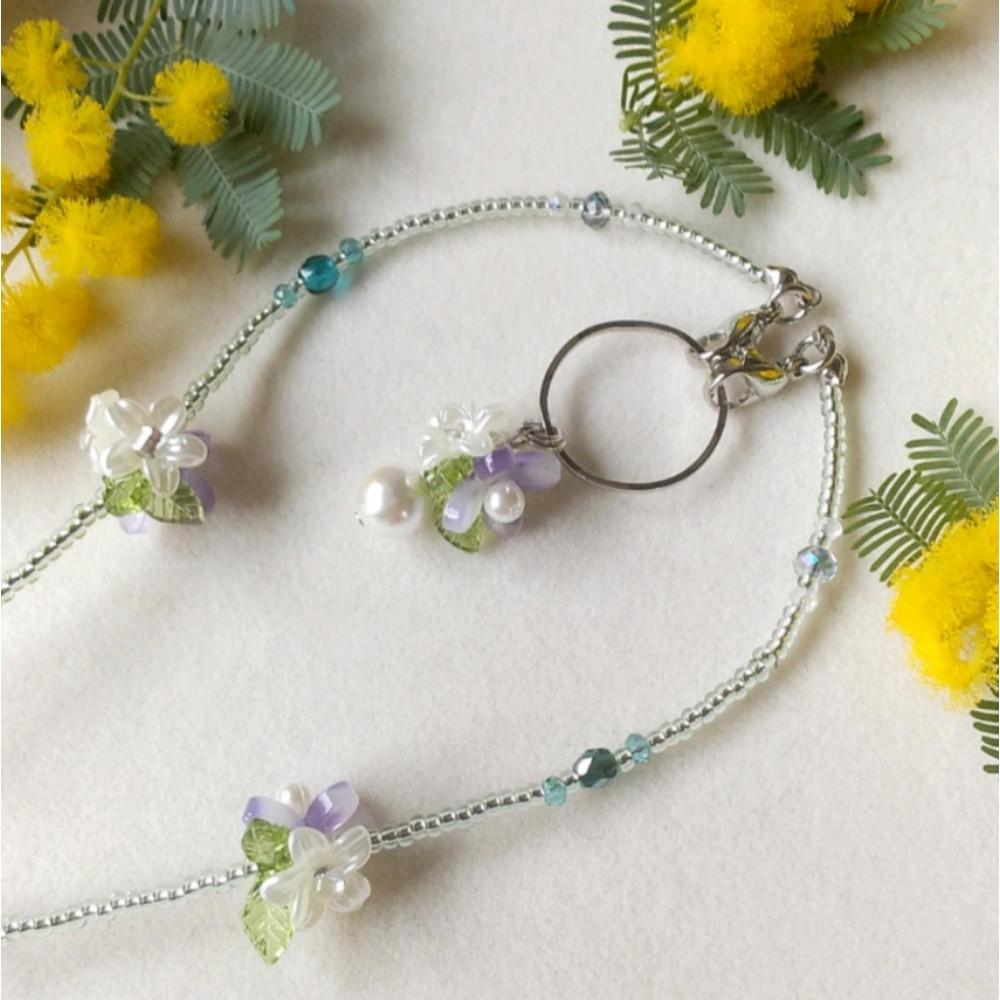 【ふるさと納税】小花のメガネチェーン＊メガネホルダー＊3way＊グラスコード＊ネックレス＊マスクチェーン＊フラワー＊ | アクセ ファッション 人気 おすすめ 送料無料 サムネイル2