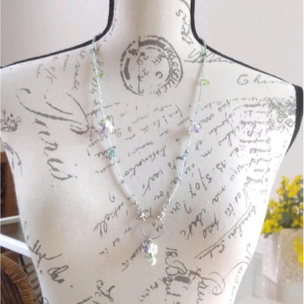 【ふるさと納税】小花のメガネチェーン＊メガネホルダー＊3way＊グラスコード＊ネックレス＊マスクチェーン＊フラワー＊ | アクセ ファッション 人気 おすすめ 送料無料 サムネイル3