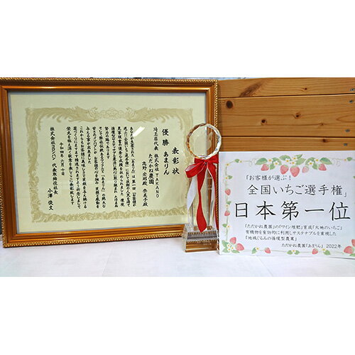 【ふるさと納税】 あまりん　ただかね農園　約400g ／ 果物 フルーツ 苺 いちご イチゴ 厳選 朝採り 新鮮 産地直送 産直 甘い おいしい デザート 埼玉県 秩父 No.228 - 画像2