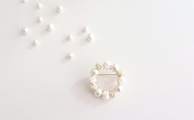 【ふるさと納税】水引ブローチ【すずらん】[52210596] ファッション小物 アクセサリー 　お届け：発注後、2週間程度 サムネイル2