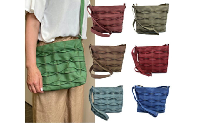 【ふるさと納税】畳屋さんのヘリバッグ【ショルダーバッグ(横はぎ)】[52210717] ファッション かばん お出かけ 収納 和 　お届け：発注後、2ヵ月程度 サムネイル2