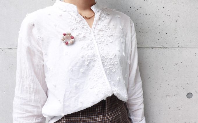 【ふるさと納税】水引ブローチ【あじさい】[52210890] ファッション小物 小物 紫 コーディネート ワンポイント かわいい おしゃれ 胸元 お花 お花モチーフ 　お届け：発注後、2週間程度 サムネイル3