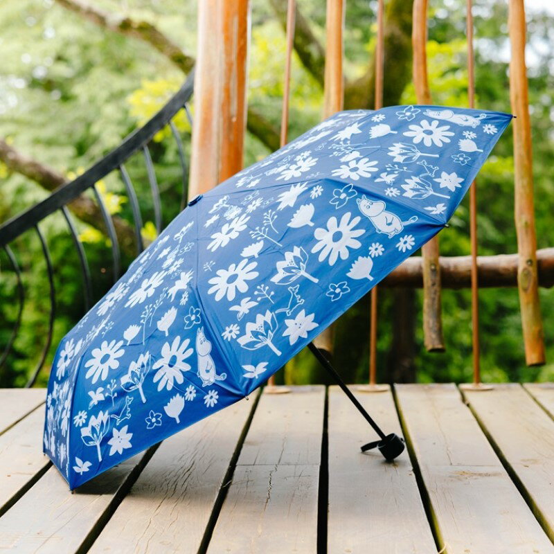 MOOMINVALLEY PARK 晴雨兼用 折り畳み傘 花畑 [52211023]　お届け：発注後、1か月程度