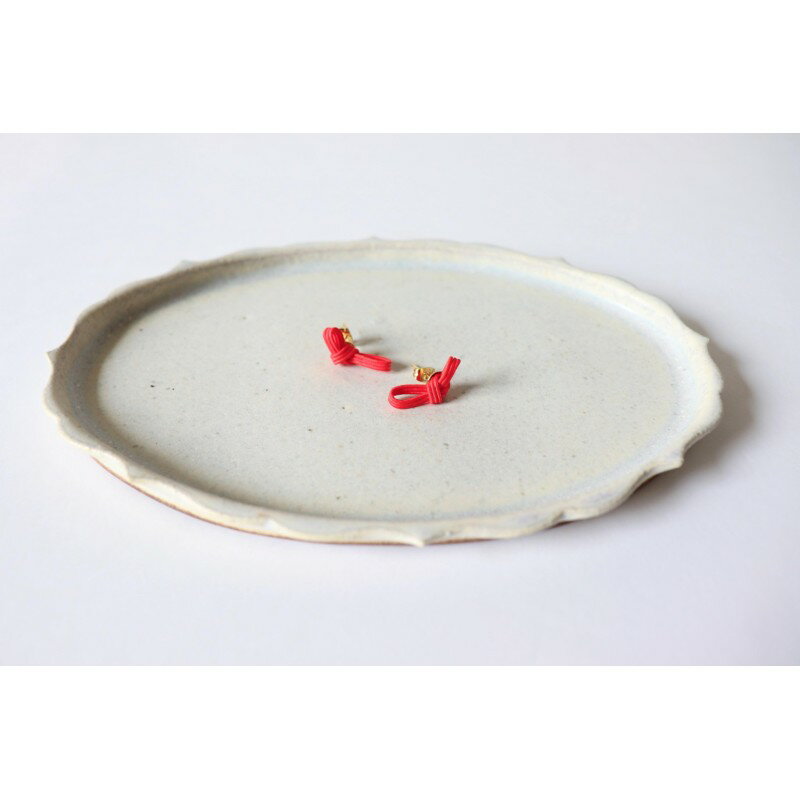 水引musubi耳飾り 赤 ピアス ［52211035］　お届け：発注後、2週間程度