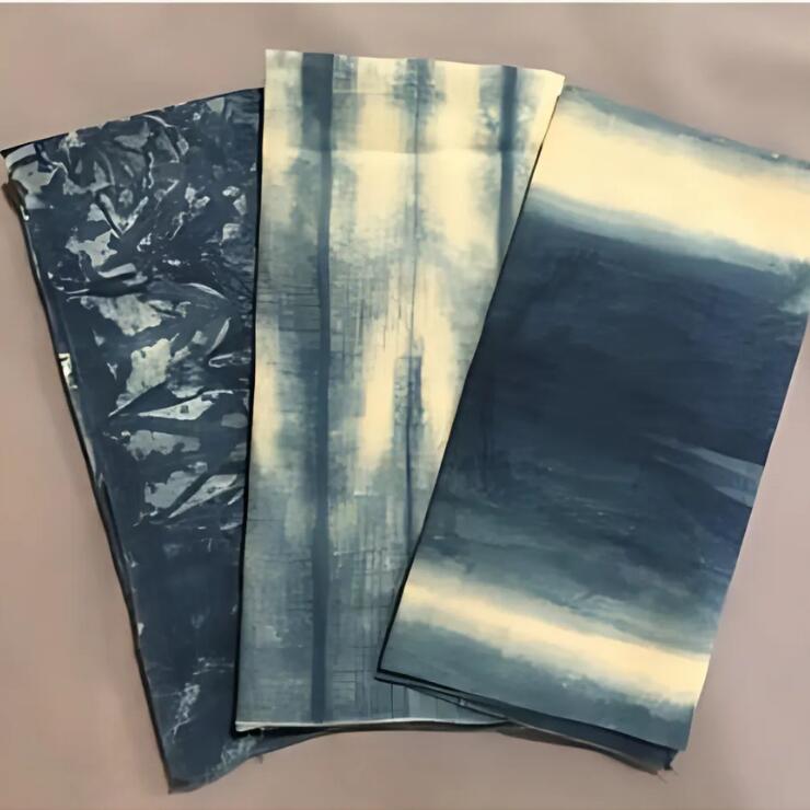 【ふるさと納税】武州正藍染　ハンカチ手ぬぐいセット（各1枚） サムネイル3