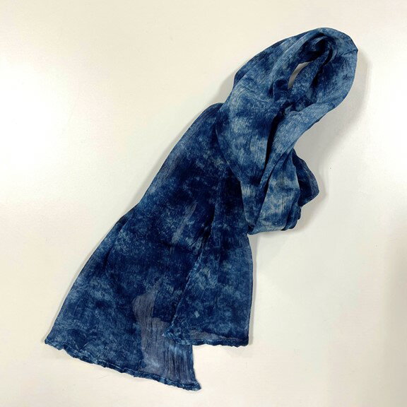 【ふるさと納税】武州正藍染　シルクストール サムネイル2