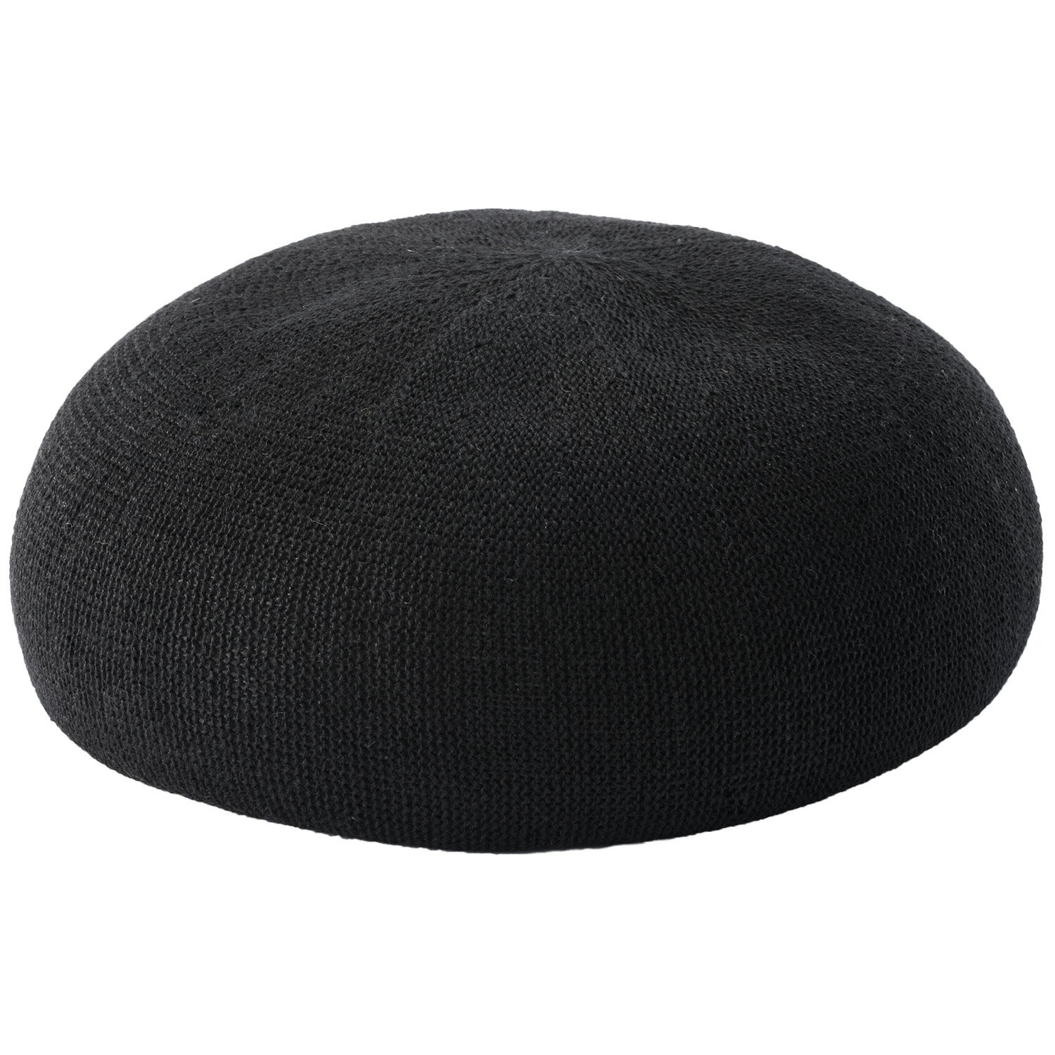 埼玉県春日部市発 株式会社よこい　麻混　ベレー帽　ブラック　YO-BR017-BK（CU049-1）