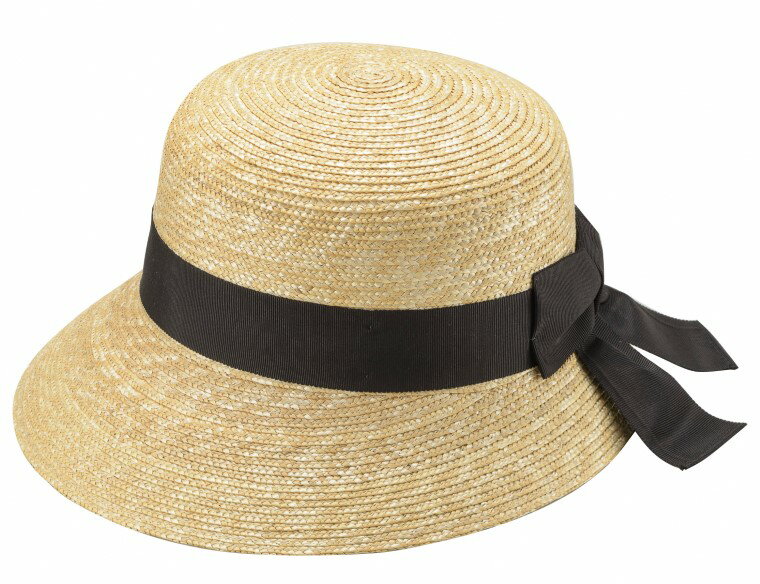 春日部市伝統工芸品 田中帽子店　女性用麦わら帽子　頭囲57.5cm(UK-H008-NA)(AN055-1)