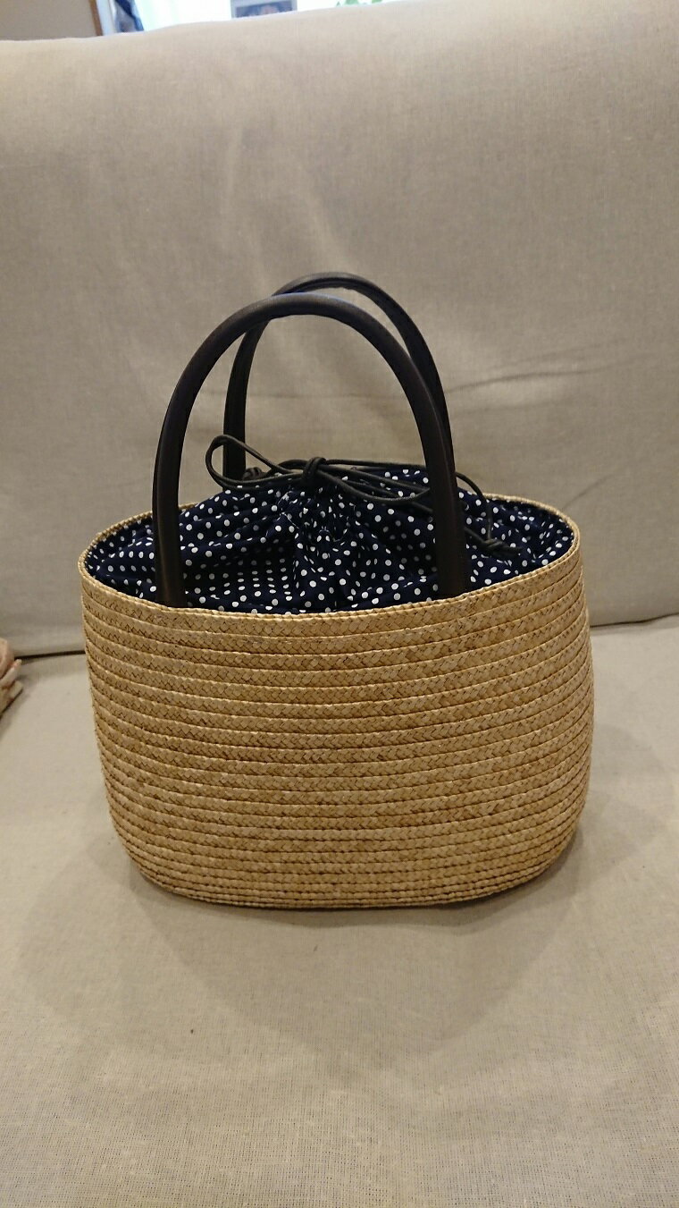 【ふるさと納税】巾着つきストローバッグ(AC002-1) サムネイル2