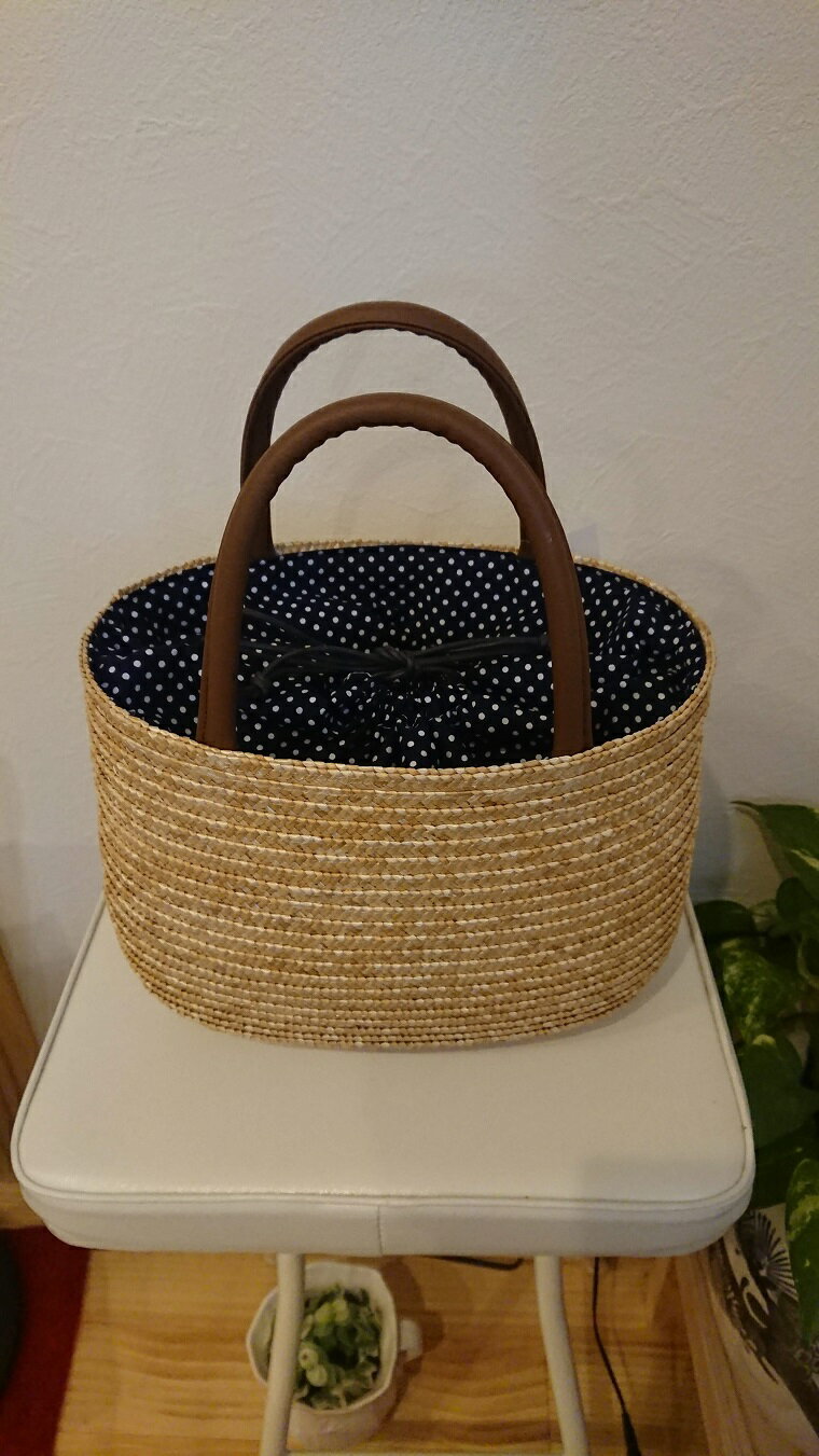 【ふるさと納税】巾着つきストローバッグ(AC002-1) サムネイル3