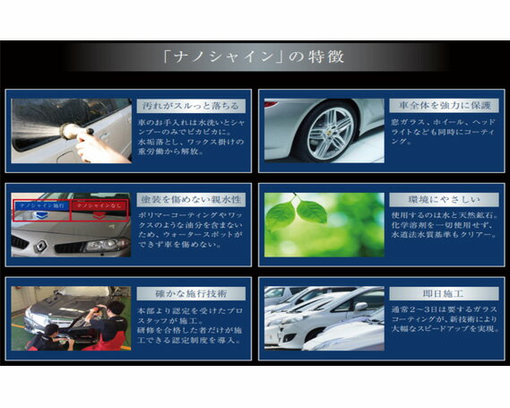 【ふるさと納税】新世代ガラスコーティング ナノシャイン L6000mmH2300mm未満 | 車 クルマ 自動車 カーメンテ ガラス コーティング 超薄膜 メンテナンス チケット 株式会社システムブレイン 埼玉県 狭山市 サムネイル3