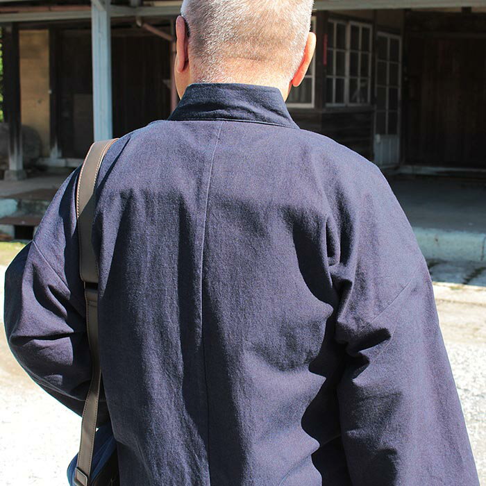 【ふるさと納税】 作務衣 さむえ 紺 ファッション 衣料 武州正藍染 おしゃれ 服 シンプル ポケット付き ゴム 藍染 衣類 服 羽生 埼玉 サムネイル3