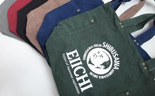 【ふるさと納税】【一万円札発行記念】渋沢栄一翁キャンバスミディトート 【11218-0279】 サムネイル2