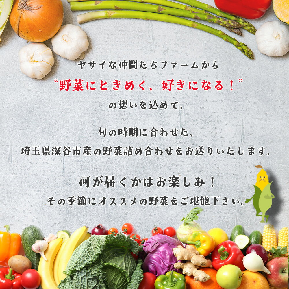 【ふるさと納税】季節のカラフルなヤサイBOX（8～10種類）　【11218-0770】 野菜 詰め合わせ 詰合せ セット 時期に合わせてお届け 旬の野菜 産地直送 季節の野菜 埼玉県 深谷市 深谷ベジタブルコミュニケーション 送料無料 - 画像2