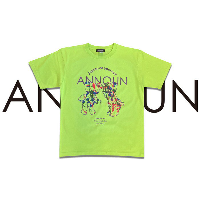 【ふるさと納税】［ANNOUN］Painting Colorful Bear Tシャツ ／ 服 黄緑 アパレルブランド 絵画 アート コラボレーション 送料無料 埼玉県 No.061 サムネイル2