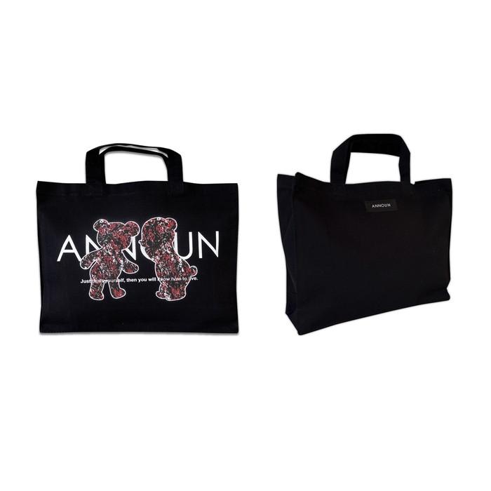 【ふるさと納税】［ANNOUN］Painting Bear スクエアバッグ2個セット ／ かばん カバン 鞄 アパレルブランド 絵画 アート コラボレーション 送料無料 埼玉県 No.064 サムネイル2