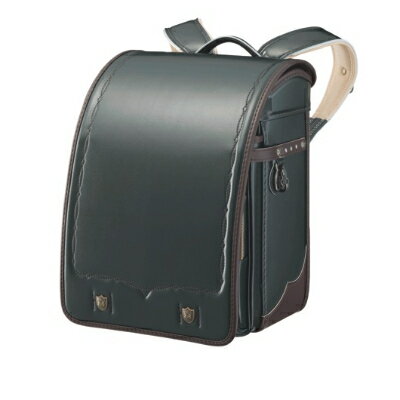 創業1955年 林カバン店オリジナル トラディショナルキューブランドセル　グリーン/ボルドーコンビ【1231689】