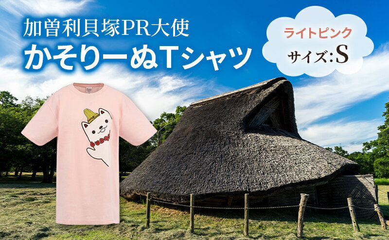 【ふるさと納税】加曽利貝塚 PR大使 かそりーぬ Tシャツ/ライトピンク/Sサイズ オリジナル Tシャツ 綿 100％ 半袖 男女兼用 千葉市　お届け：2025年4月15日～2026年1月15日まで サムネイル2