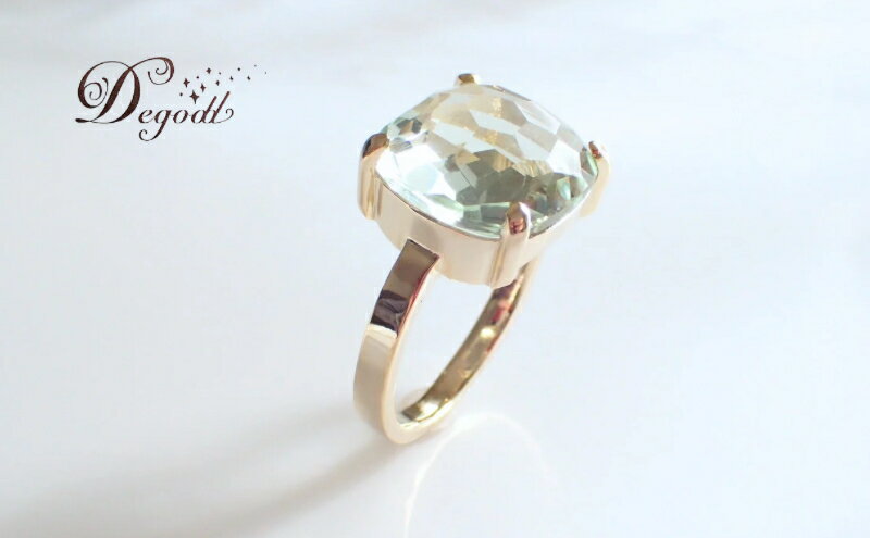 【ふるさと納税】Degodd デゴッド　CANDY RINGグリーンアメジスト 11号、13号、15号 リング　指輪　天然石リング　ジュエリー　アクセサリー　レディースアクセサリー　グリーンアメジスト　普段使い　ギフト サムネイル3