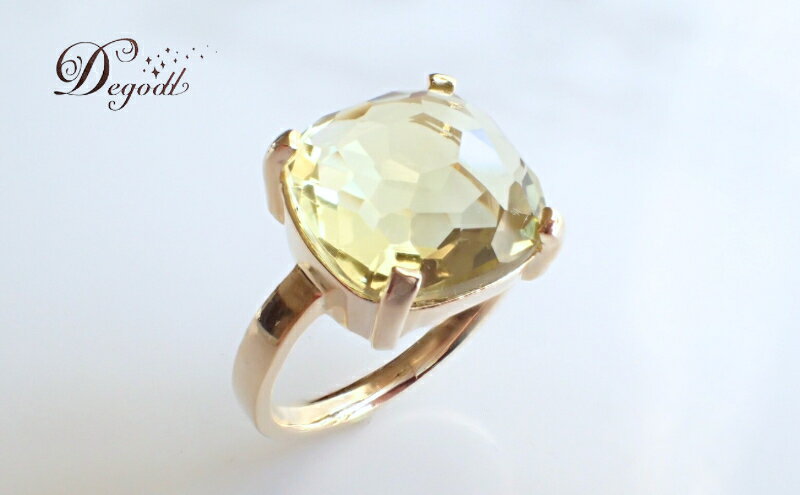 【ふるさと納税】Degodd デゴッド　CANDY RINGレモンクオーツ 11号、13号、15号 リング　指輪　天然石リング　天然石アクセサリー　ジュエリー　　レディースアクセサリー　レモンクオーツ　ニッケルフリー　ギフト　プレゼント サムネイル3