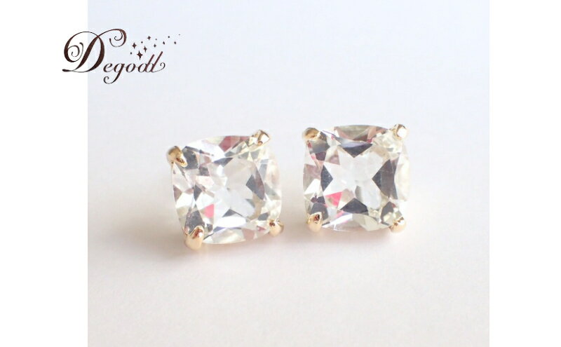【ふるさと納税】Degodd デゴッド　CANDYピアス　ホワイトトパーズ 天然石ピアス ピアス　天然石アクセサリー　シンプル　揺れないピアス　　アクセサリー　レディースアクセサリー　ジュエリー　ニッケルフリー　おしゃれ　ギフト　プレゼント　普段使い サムネイル2