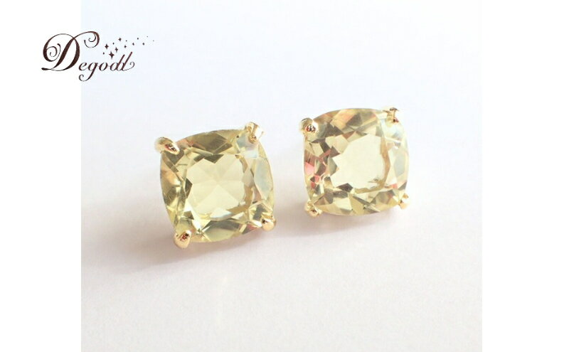 【ふるさと納税】Degodd デゴッド　CANDYピアス　レモンクオーツ ピアス　天然石アクセサリー　アクセサリー　レディースアクセサリー　ジュエリー　ニッケルフリー　おしゃれ　ギフト　プレゼント　高見えアクセ　ゴールドカラー サムネイル2