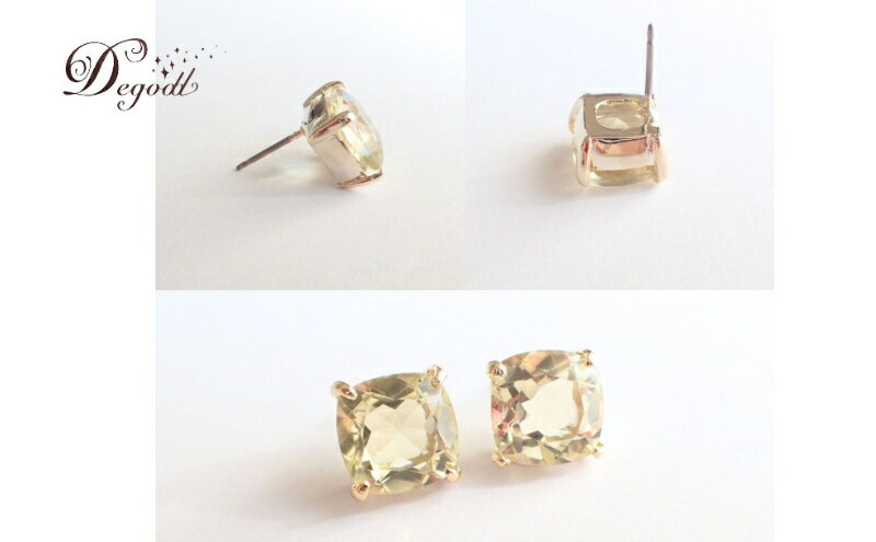 【ふるさと納税】Degodd デゴッド　CANDYピアス　レモンクオーツ ピアス　天然石アクセサリー　アクセサリー　レディースアクセサリー　ジュエリー　ニッケルフリー　おしゃれ　ギフト　プレゼント　高見えアクセ　ゴールドカラー サムネイル3