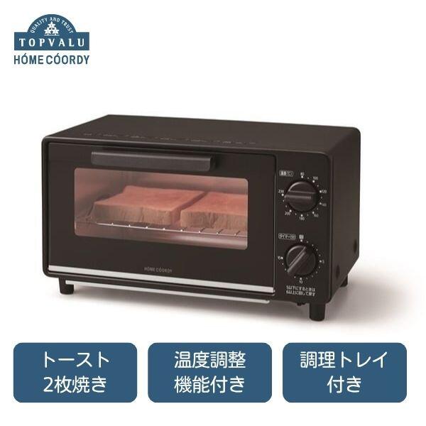 ホームコーディ 温調式オーブントースター ブラック