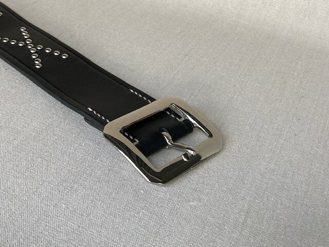 【ふるさと納税】【革製品・職人手作り】43mmスタッズベルト サムネイル2