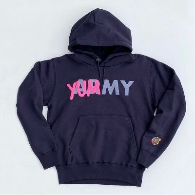 【ふるさと納税】”YUMMY”スウェットパーカー　男女兼用Sサイズ/ネイビー【1450406】 サムネイル2