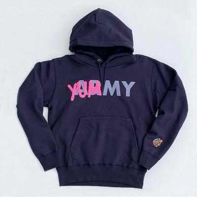 【ふるさと納税】”YUMMY”スウェットパーカー　男女兼用 Lサイズ/ネイビー【1451208】 サムネイル2