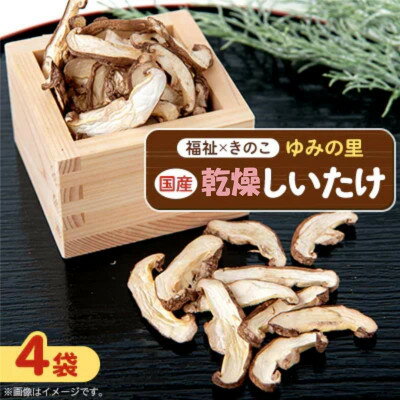 【農福連携】千葉県館山産 乾燥しいたけ30g×4袋 就労継続支援A/B型併用事業所「ゆみの里」【1486714】