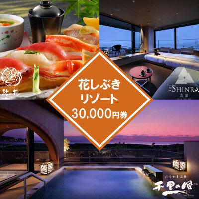【花しぶきリゾート】ふるさと納税共通ギフト券 30,000円分_ 花しぶきリゾート ふるさと納税 ギフト券 リゾート 宿泊券 人気 おすすめ 贈答 プレゼント 【1487917】