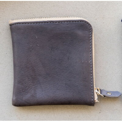 ジビエレザーL字ハーフ財布【エコトーンネイビー】【1489426】