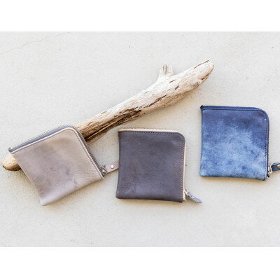 【ふるさと納税】ジビエレザーL字ハーフ財布【エコトーンネイビー】【1489426】 サムネイル2